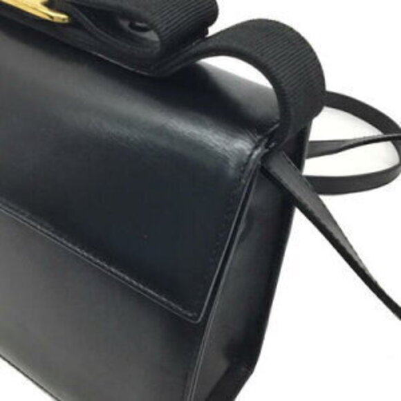 Salvatore Ferragamo Handbag Shoulder Bag Leather Black - Picture 9 of 15